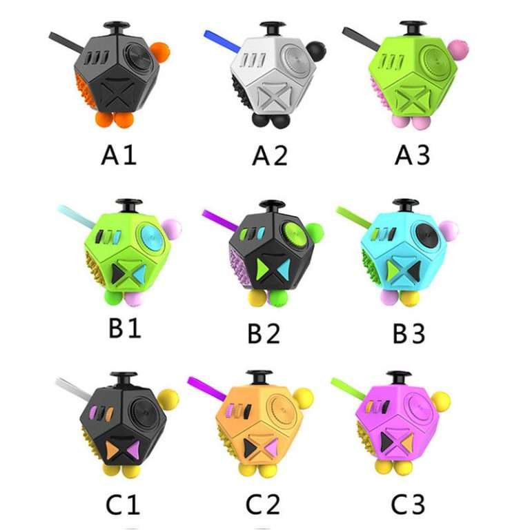 12-sided fidget cube color options